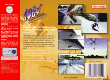 1080 Snowboarding (Europe) (En,Ja,Fr,De) box cover back